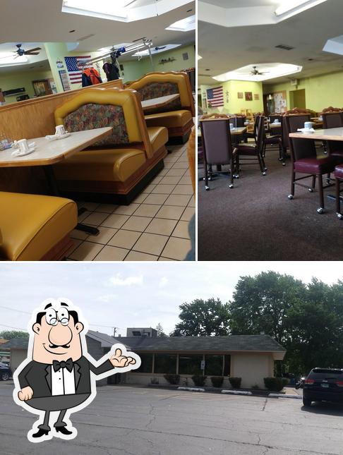 The picture of interior and exterior at Golden Mine Family Restaurant