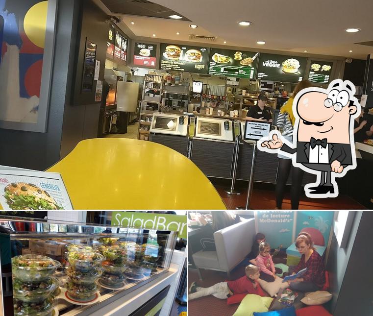 Vérifiez l’image indiquant la intérieur et nourriture concernant McDonald's