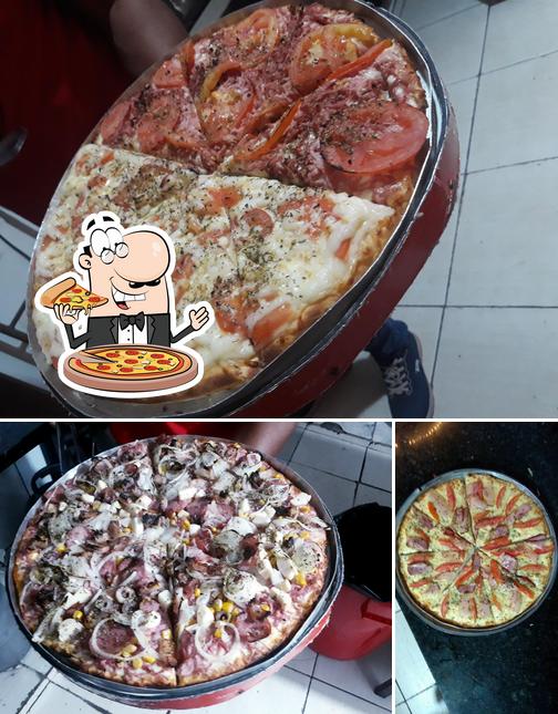 Experimente pizza no Manuelita Pizzaria