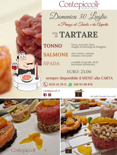 Tartar de atún en Ristorante Contepiccoli con Pizza