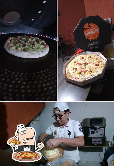 Consiga pizza no Pizzaria Carvalho