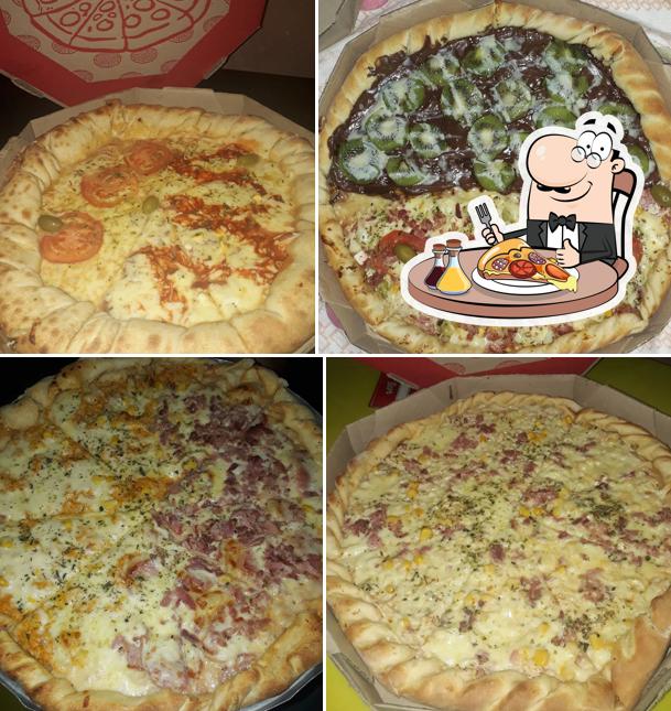 Peça diferentes variedades de pizza