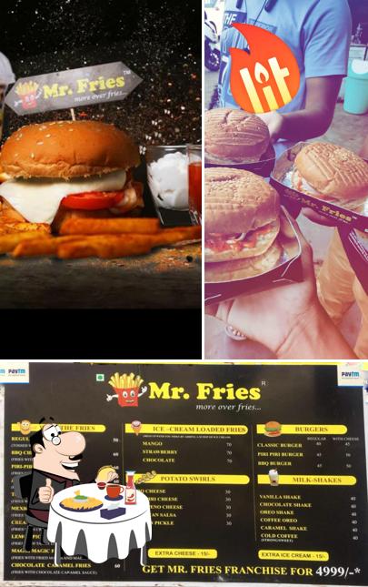 Get a burger at Mr. Fries