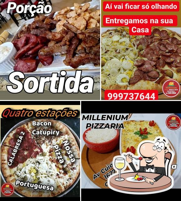 Comida em Milenium Pizzaria