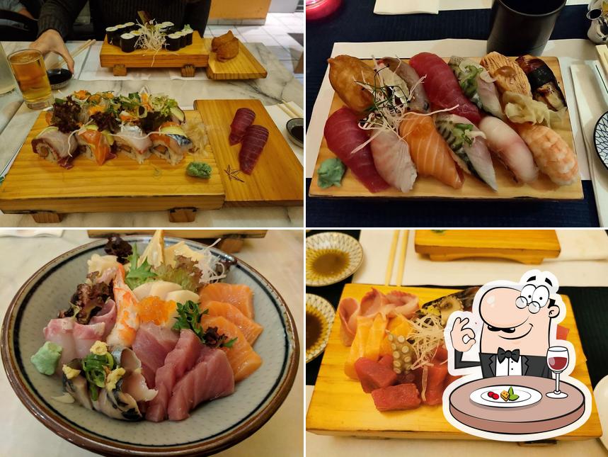 Gerichte im Tsutenkaku Sushi-Haus