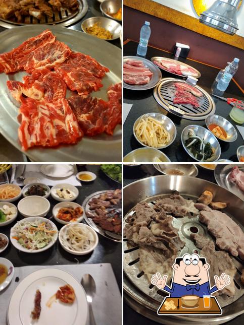 Platos en 안골 숯불갈비 ANGOR Restaurante (korean barbeque)