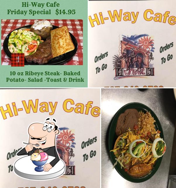 Hi Way Cafe offers a selection of desserts