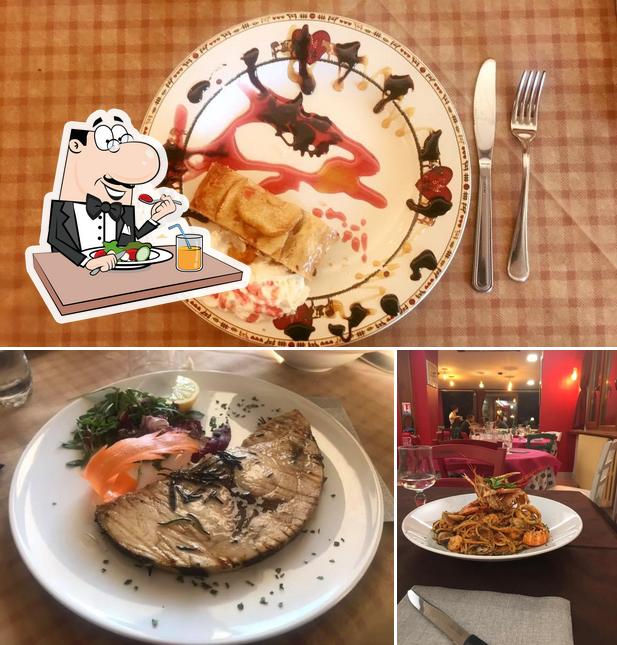 Voici la photo affichant la nourriture et table à manger sur Restaurant Capricciosa