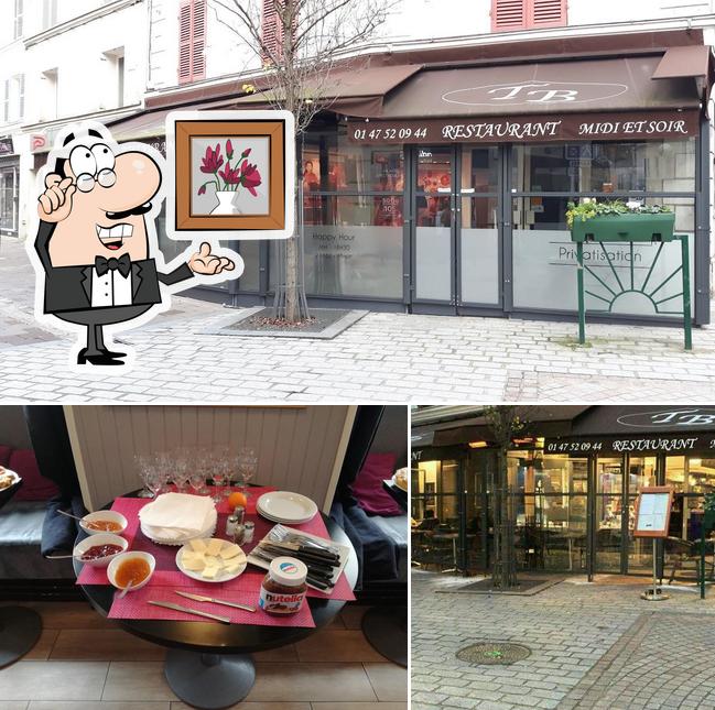 Take a look at the image depicting interior and exterior at Le Tire Bouchon
