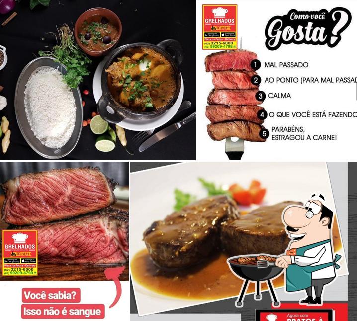 Prove pratos de carne no Restaurante Grelhados e Gratinados - Delivery