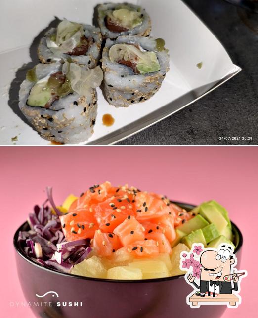 Les sushi sont offerts par Dynamite Sushi