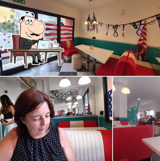 Gli interni di Frank & Grace American Diner