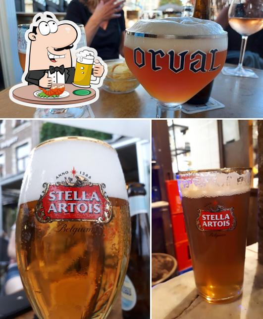 Vous pouvez prendre un verre de bière blonde ou brune