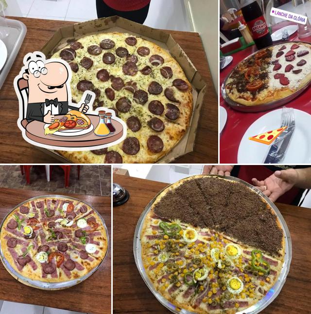 Consiga pizza no Lanche da Glória