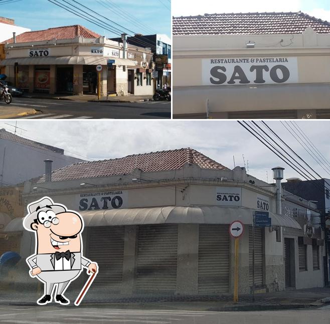 O exterior do Restaurante e Pastelaria Sato