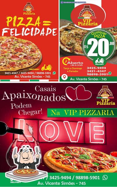 Consiga pizza no Vip Pizzaria