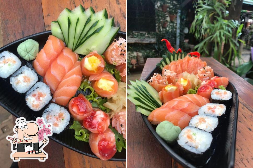 Prove diversas opções de sushi