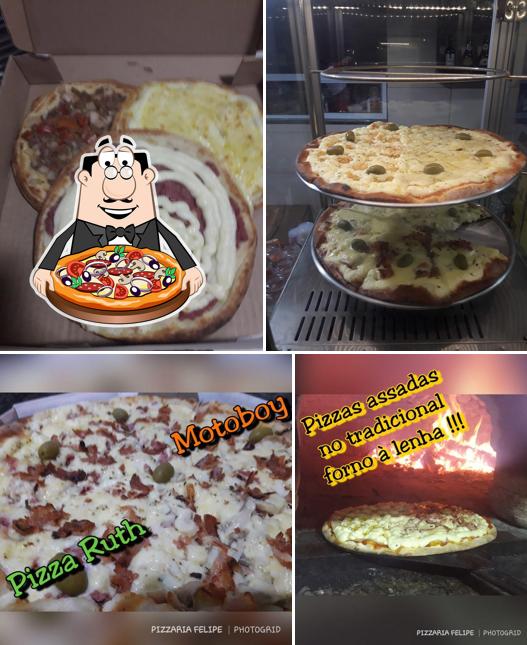 Experimente pizza no Pizzaria & Esfiharia Felipe