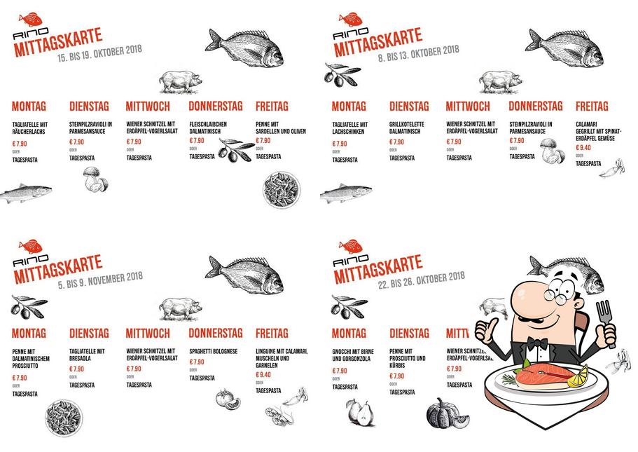 Restaurant Rino propose un menu pour les amateurs de fruits de mer