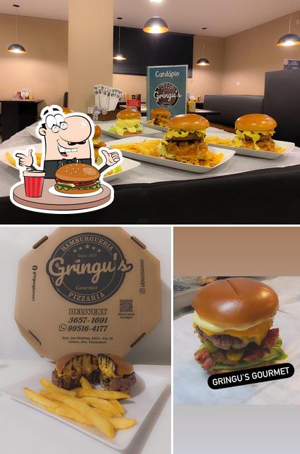 Peça um hambúrguer no Gringu's Gourmet