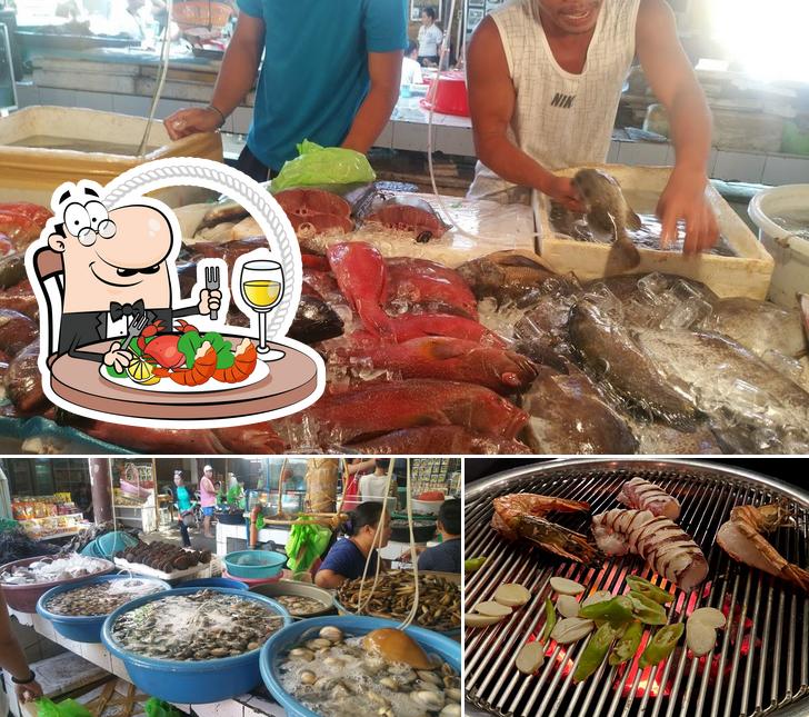 Get seafood at The Market