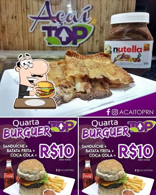 Hambúrguer em Açaí Top