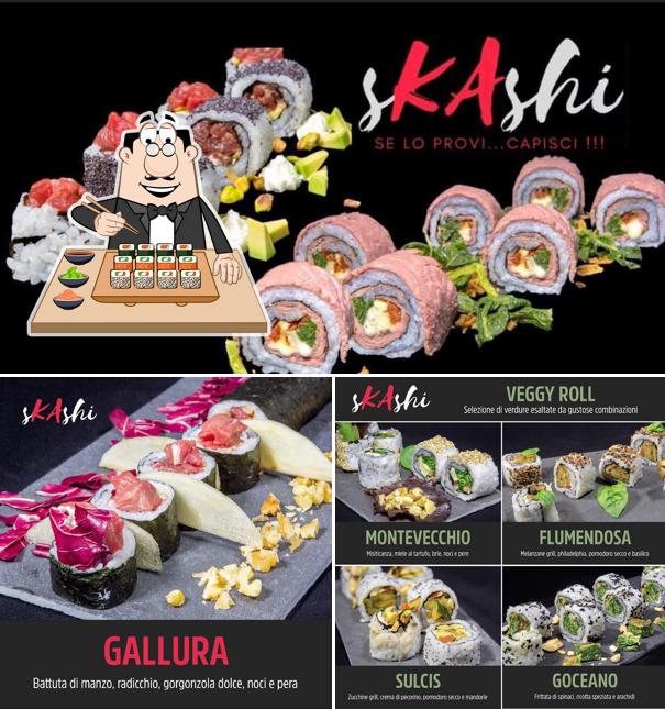 Ordina le varie opzioni di sushi