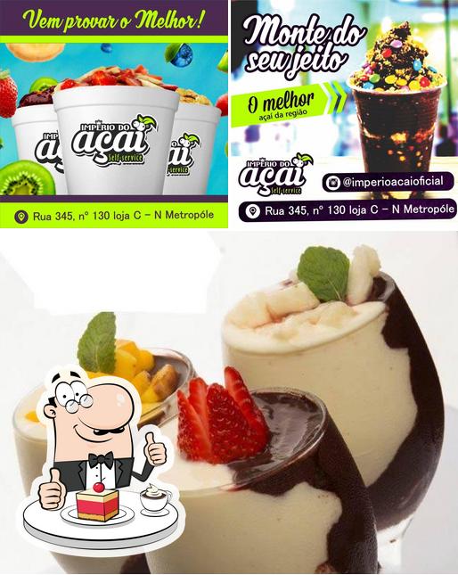 Império do açai serve uma variedade de pratos doces