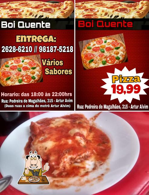 Peça pizza no Boi Quente