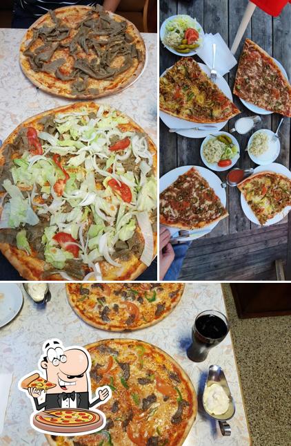 Get pizza at Pizzahuset Durango