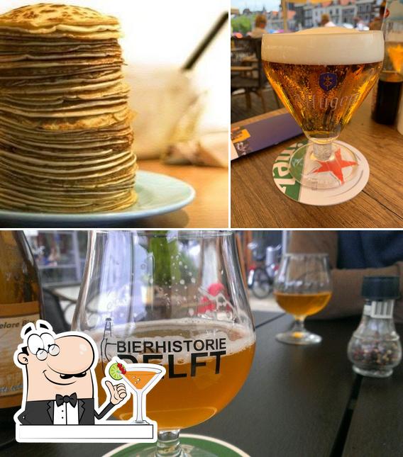 Это снимок, где изображены напитки и еда в Het ABC Delft