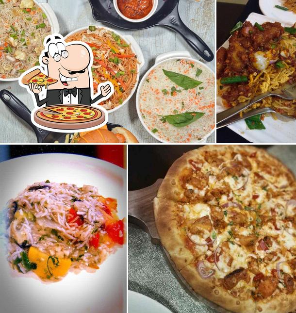 Try out pizza at Masala Wok