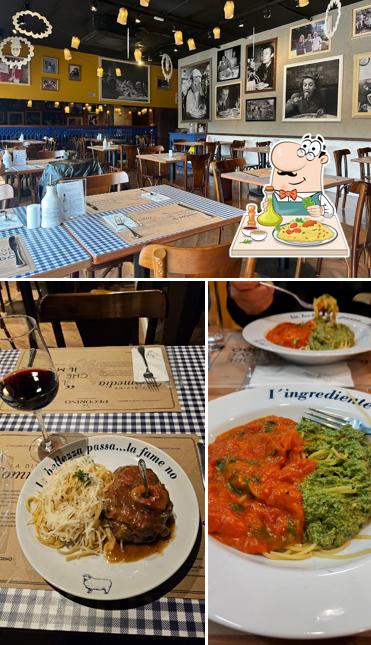 A foto do Pecorino Bar & Trattoria: Massas, Risoto, Pizza, Vinho, Aeroporto, Guarulhos, SP’s comida e balcão de bar