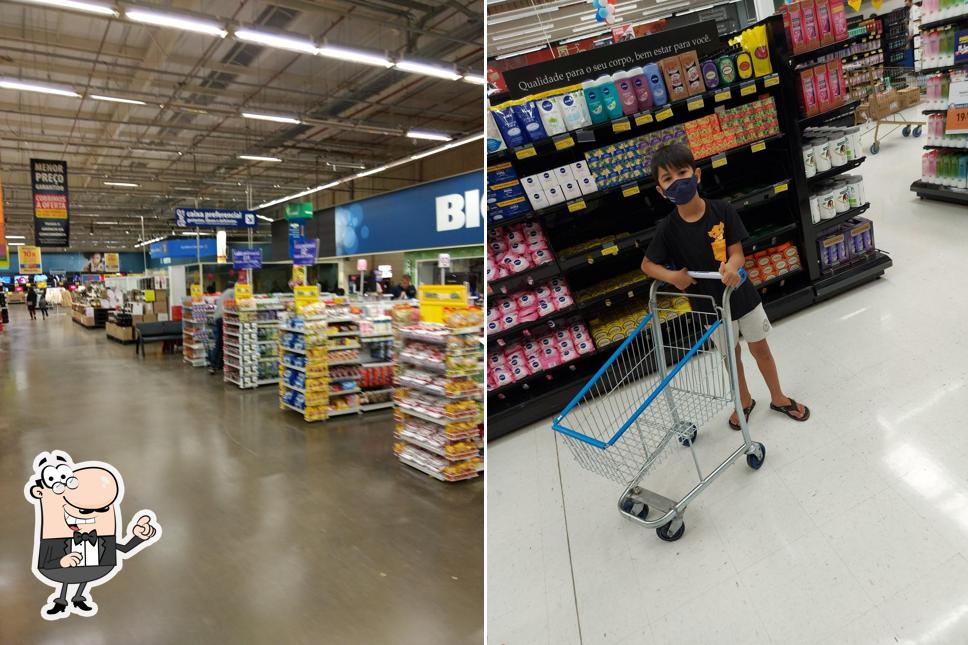 Sente em uma das mesas no Supermercado Condor Campo Mourão