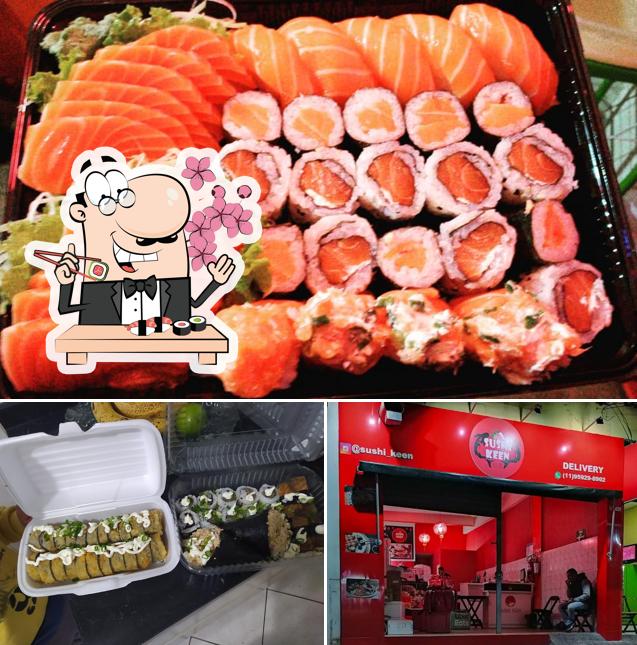 Rolos de sushi são oferecidos por Sushi Kenn