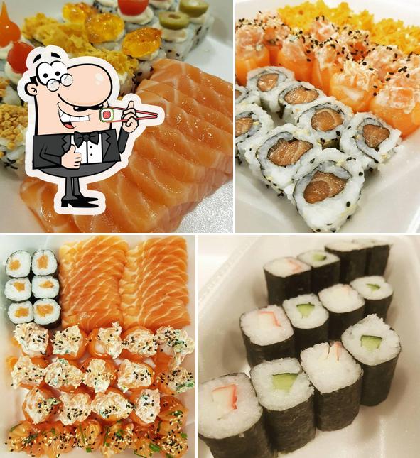 Prove diferentes opções de sushi