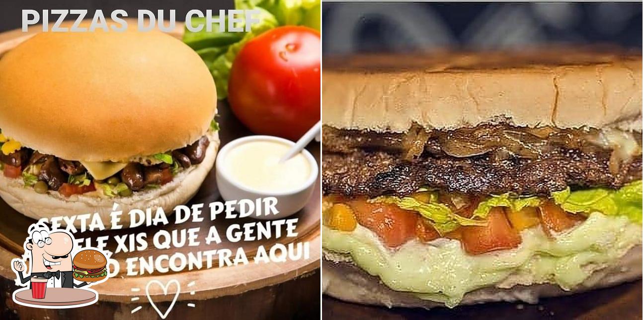 Consiga um hambúrguer no Pizzas Du Chef