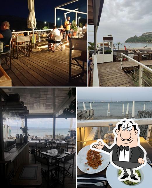Gli interni di Le Palmette Beach Club