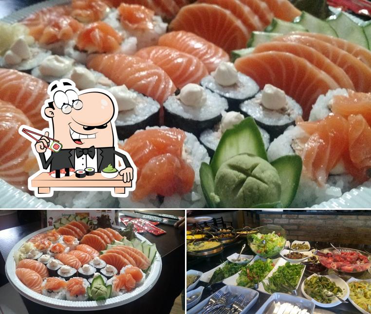 Prove diversas opções de sushi