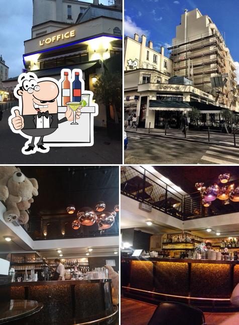 La comptoir de bar et extérieur du restaurant