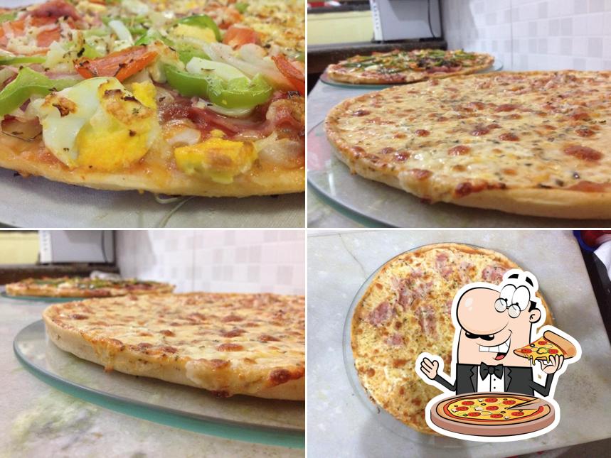 Escolha diferentes variedades de pizza