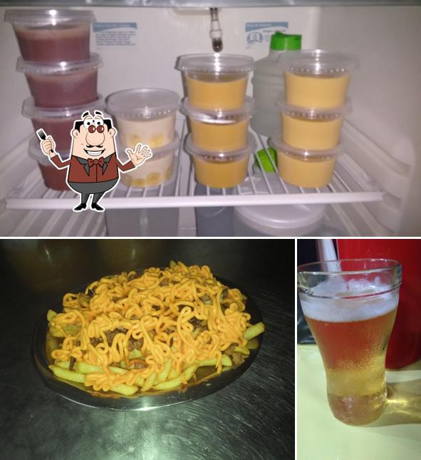 Esta é a foto apresentando comida e cerveja no Mister Dog Lanches E Porcoes