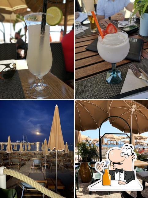 Genießt ein kühles Getränk im Neptune Monaco Beach
