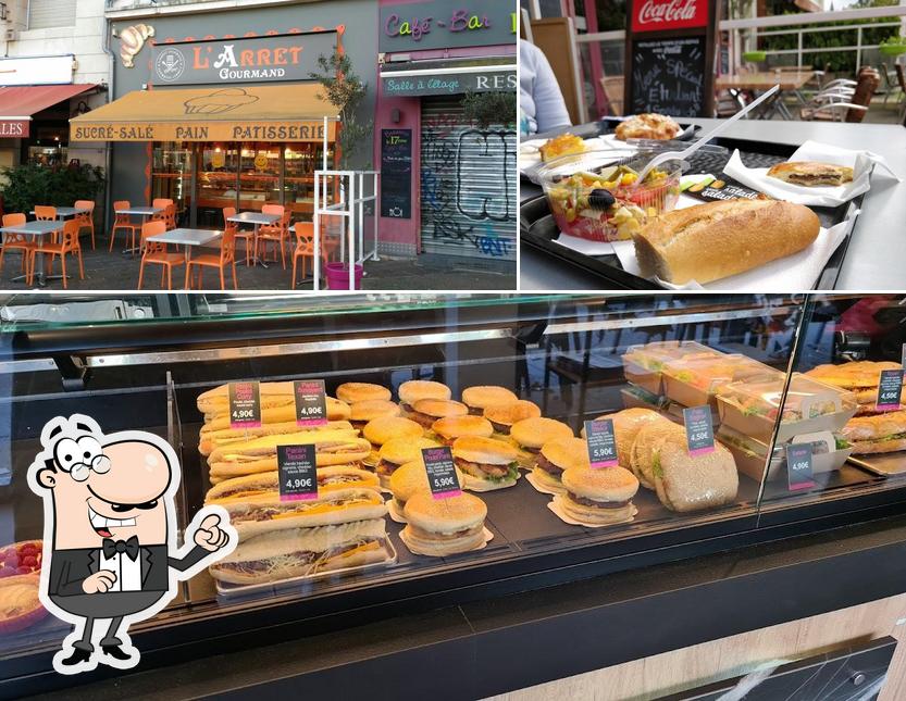 L'Arrêt Gourmand - Sandwicherie Pâtisserie se distingue par sa intérieur et burger