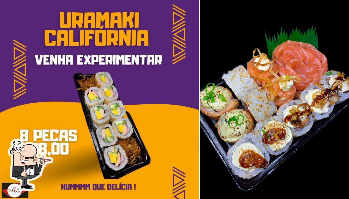 Rolos de sushi são disponibilizados no Piressushi