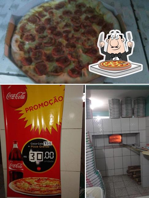 Escolha pizza no Pizzaria e Esfirraria Rainha