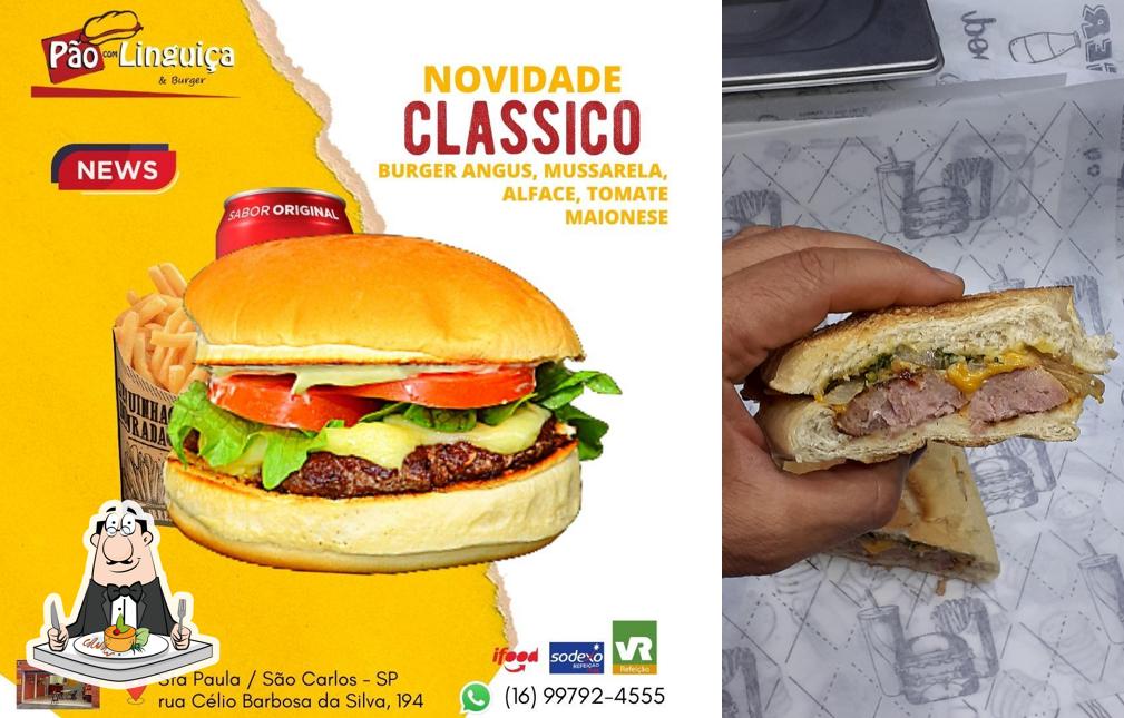 Platos en Pão com Linguiça & Burger