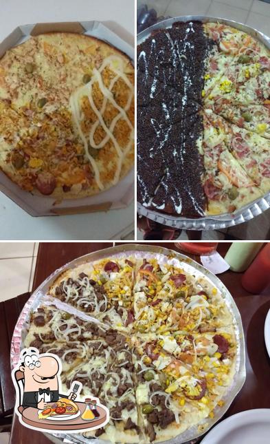 Consiga pizza no Manos Lanches e Pizzaria