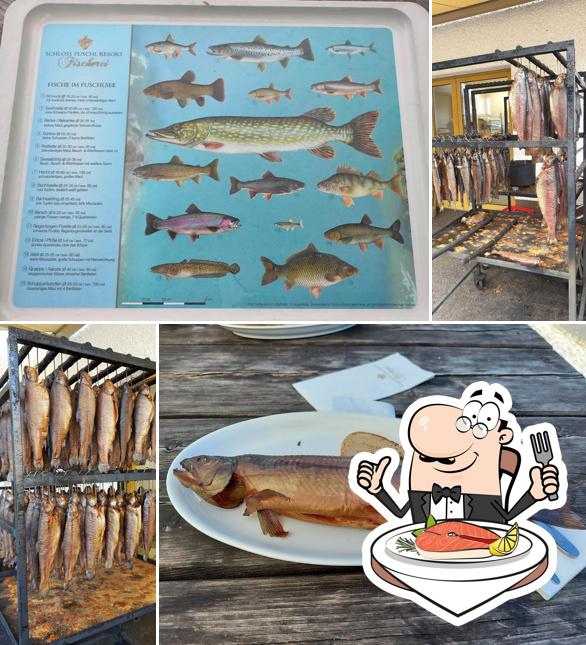 Schloss Fuschl Fischerei provides a menu for seafood lovers