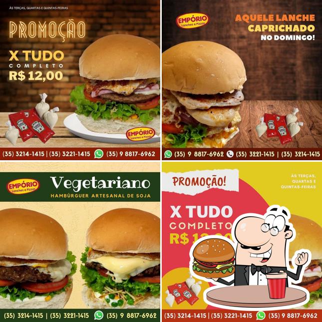 Consiga um hambúrguer no Empório Lanches e Pizzas